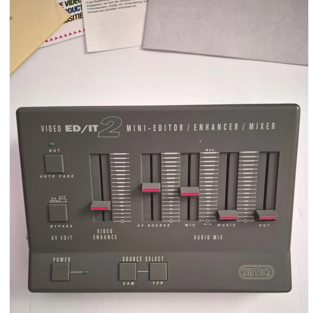 Vintage Sima Video Ed/it 2 SED-2 Mini-Editor Enhancer Sound Mixer Gray Excellent